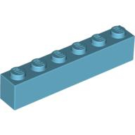 Lego kostka (kostička) 1x6, azurová střední (4619653)